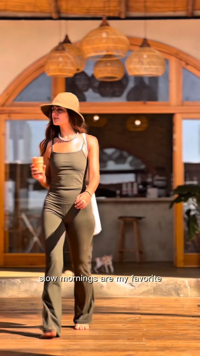 Instagram post by @julinda.h for Hey Honey. Caption reads: End-of-summer mornings have their own rhythm soft....