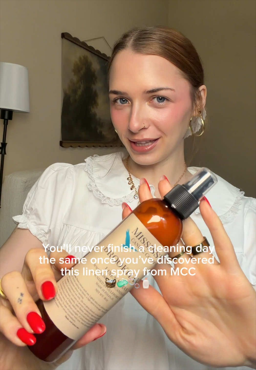 TikTok post by @trinitylg for Mississippi Candle Co.. Caption reads: This scent Brookhaven is heavenly in this linen....