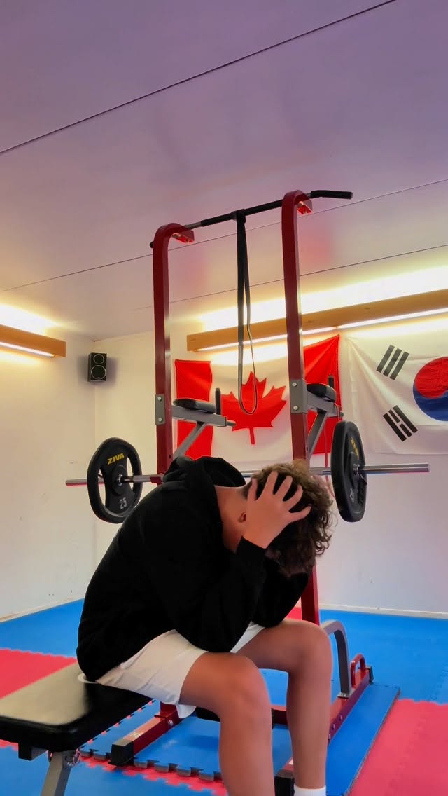 Instagram post by @marcuspolllock for BIOSTEEL. Caption reads: [...] #contentcreators #actor #skit....