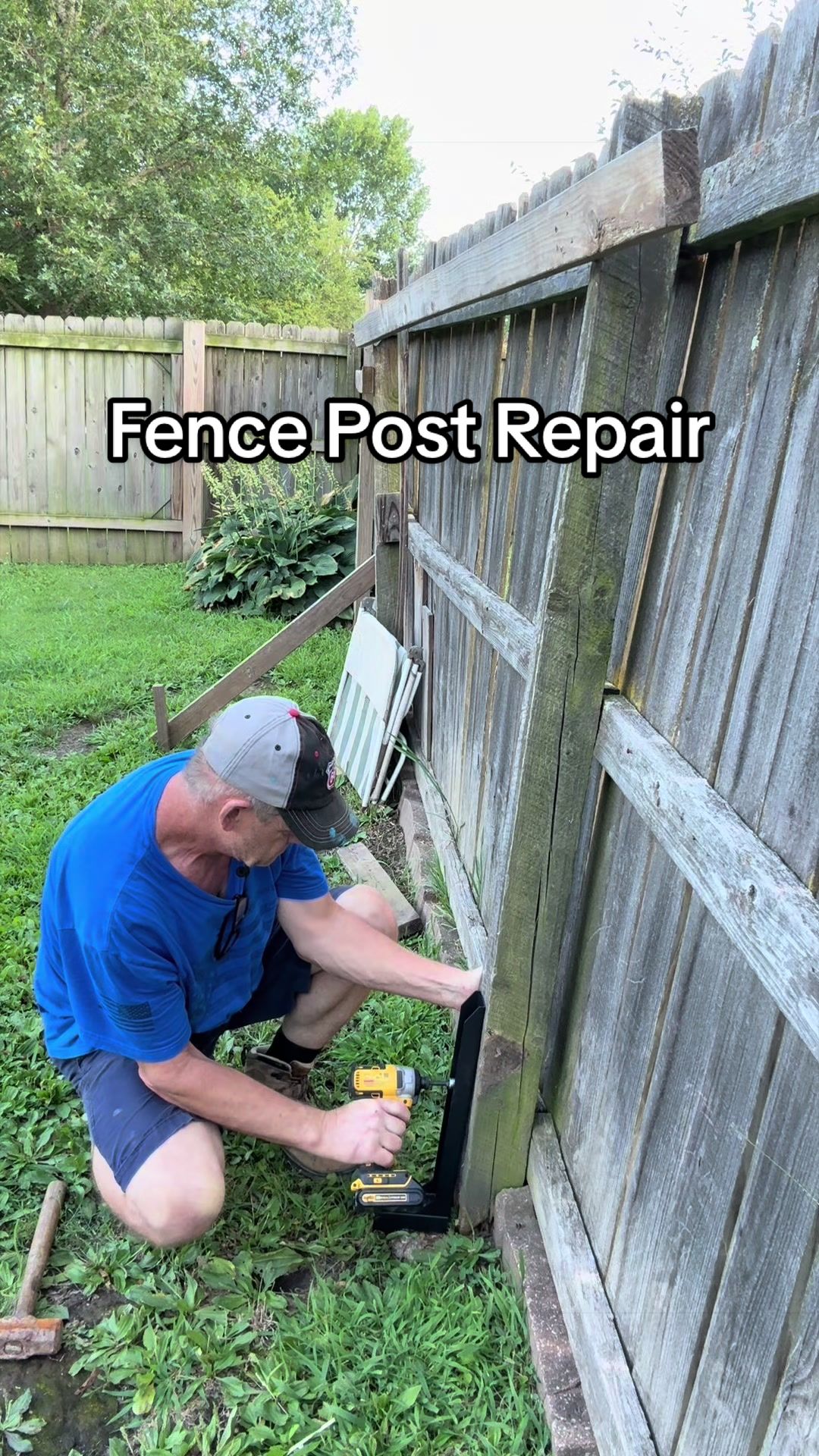 TikTok post by @amy_doodle for Smartsaker. Caption reads: [...] #fence #diyproject #homeimprovement....
