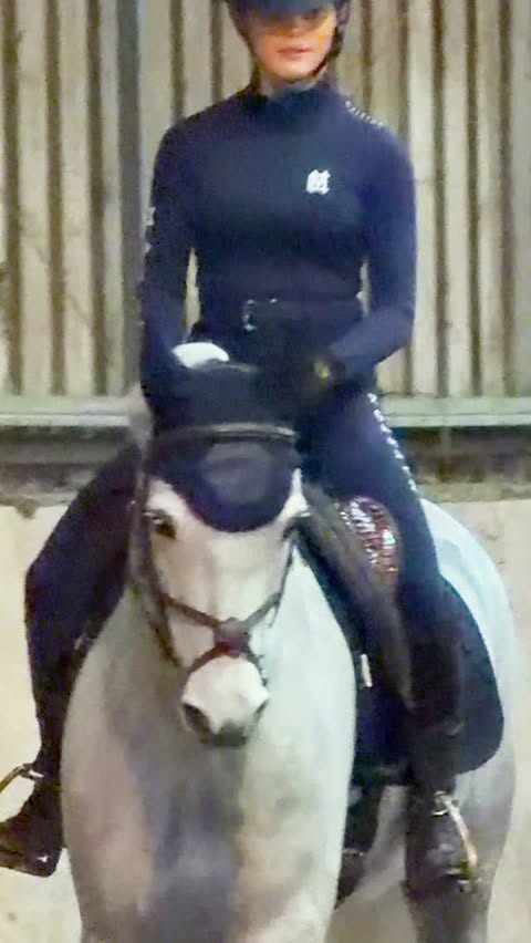 Instagram post by @claudiagrovesequestrienne for Charles Owen. Caption reads: We have had the best morning with the....