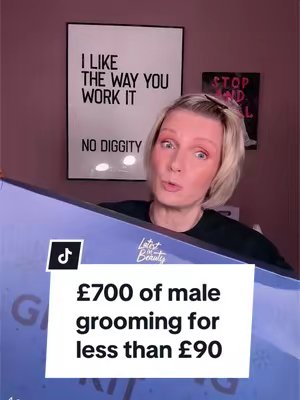 TikTok post by @40slifelou for Latest in Beauty. Caption reads: [...] of a box for the Males from @Latest in....