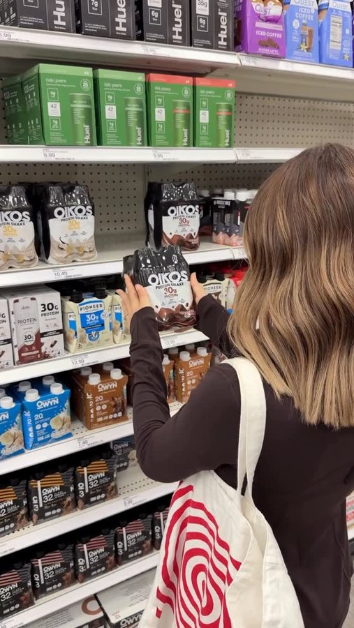 Instagram post by @talktargettome for Oikos. Caption reads: #ad | the ending was inspired by my 10 y/o son....