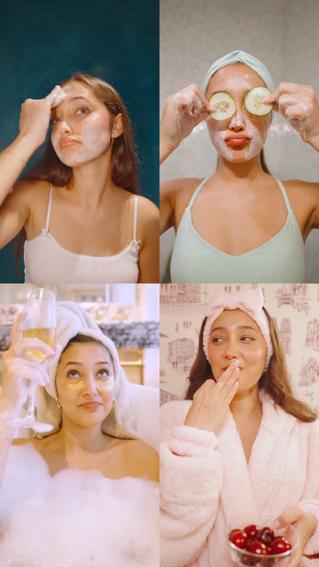 Instagram post by @haileysani for Dove. Caption reads: #DovePartner 4 bars walk into a bathroom… which....