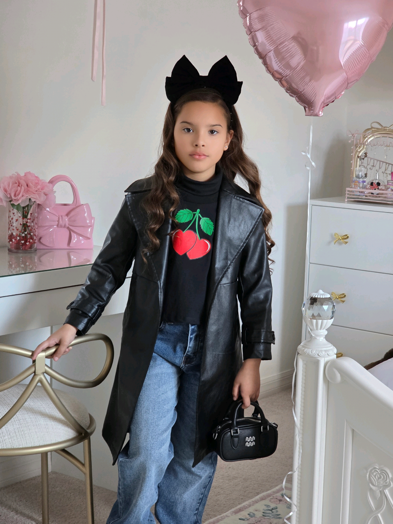 TikTok post by @kylie_feliz_ for Fashion Nova. Caption reads: @novakids x @Fashion Nova Valentine vibes for....