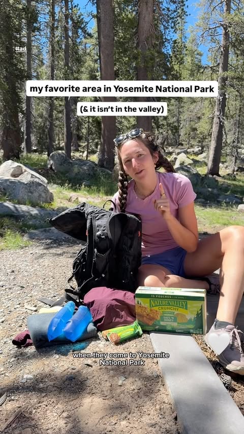 Instagram post by @the_adventureaddicts for Nature Valley. Caption reads: [...] much to explore outside the valley!!....