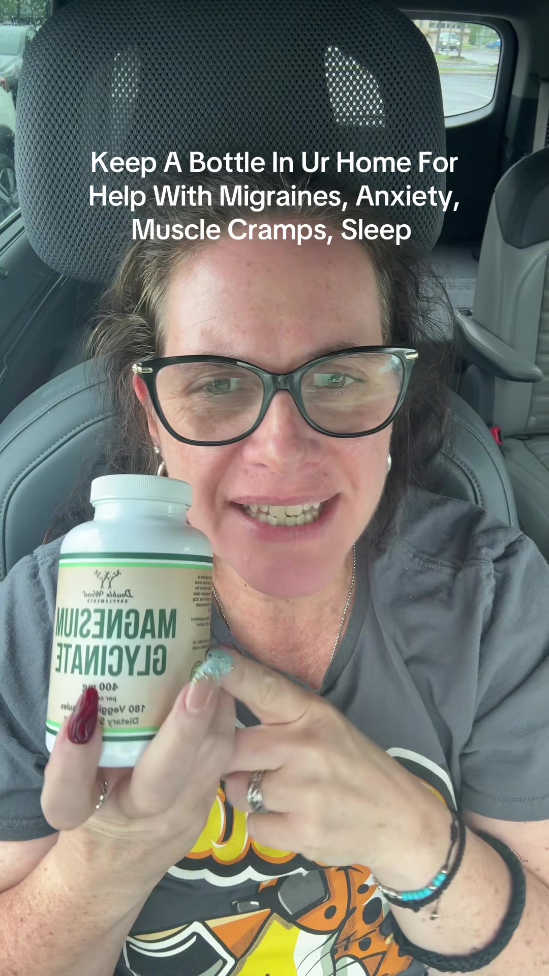 TikTok post by @tracypanyc for Double Wood Supplements. Caption reads: @Double Wood Supplements #magnesiumglycinate [...].