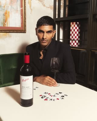 Instagram post by @rahi_chadda for Penfolds Wines. Caption reads: Ready, Set, Unwrap! Give no ordinary gift this....