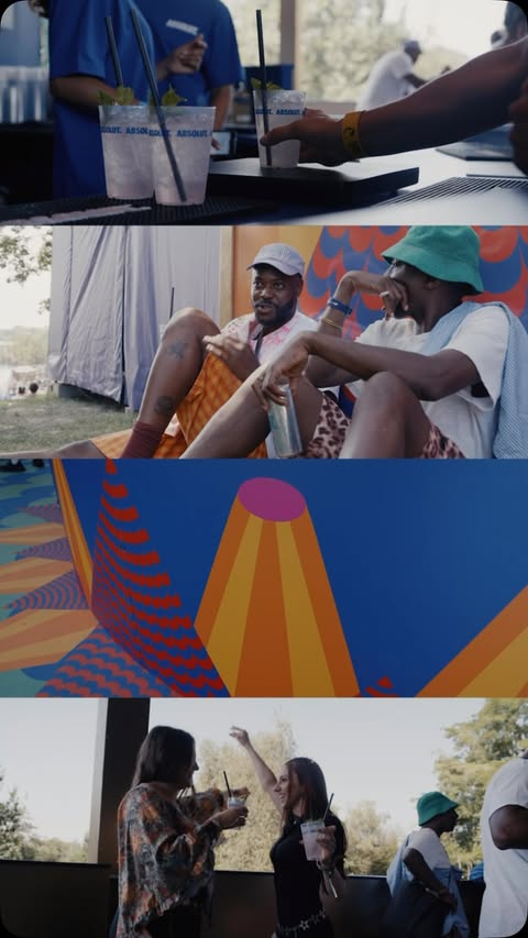 Instagram post by @yinka_ilori for Absolut. Caption reads: [...] danced through. This collaboration with....
