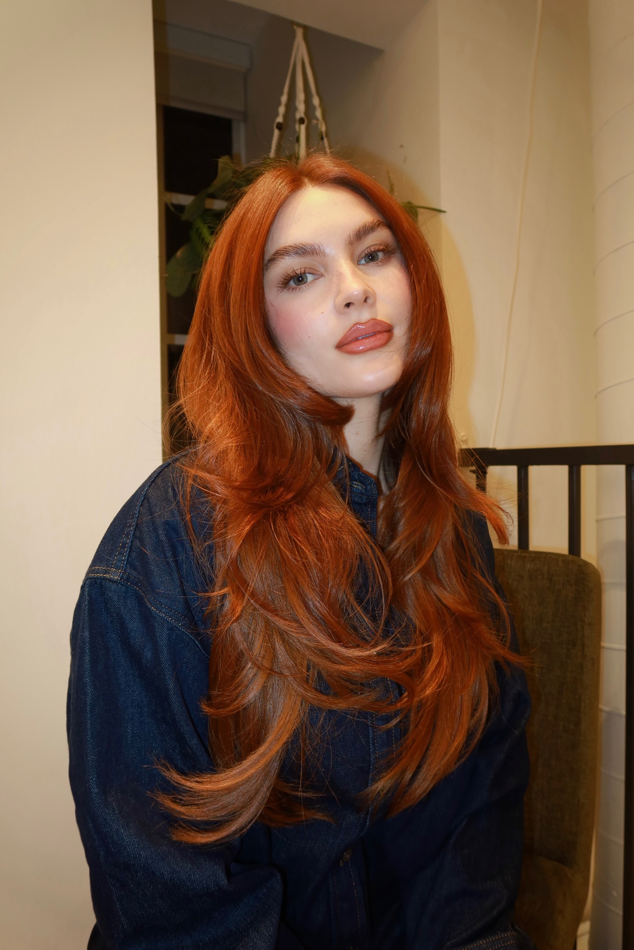 TikTok post by @autymsanson for Davines. Caption reads: @Davines @Davines #redhair #hairinspo #copperhair ....