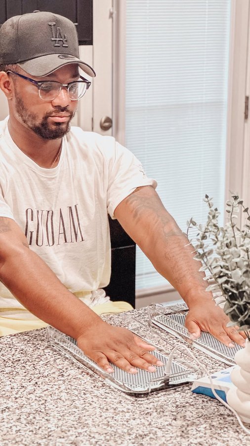 Instagram post by @_kaitlyntucker for Dermadry. Caption reads: #AD let’s talk @dermadry 💦 now I know sweating is....