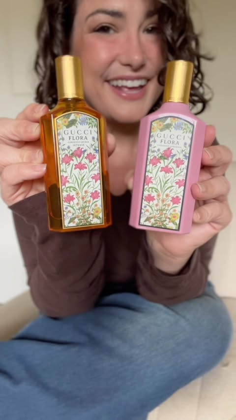 Instagram post by @hippiepippiereviews for Gucci Beauty. Caption reads: [...] Flora edition are you reaching for?....