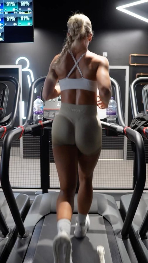 Instagram post by @katebarrett00 for Jabra. Caption reads: [...] girlie era From gym sessions to sprints,....