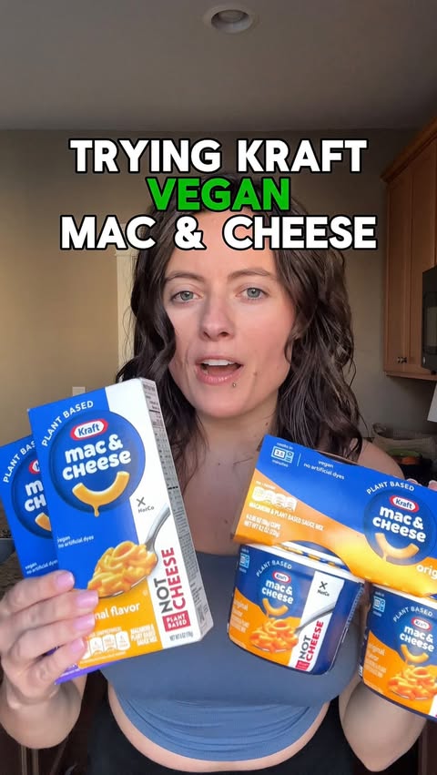 Instagram post by @maggieeatsvegan for NotCo. Caption reads: FINALLY trying Kraft x @notcous vegan mac & cheese....