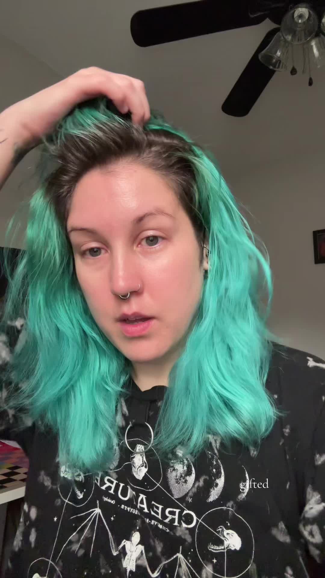 TikTok post by @veganbeautyaddict for Jupiter. Caption reads: Trying out the dry shampoo gifted by @Jupiter....