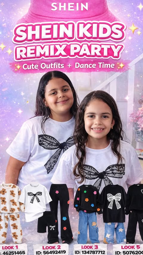 Instagram post by an influencer for SHEIN. Caption reads: [...] ✨ Hailey & Bailey joined the SHEIN Kids....