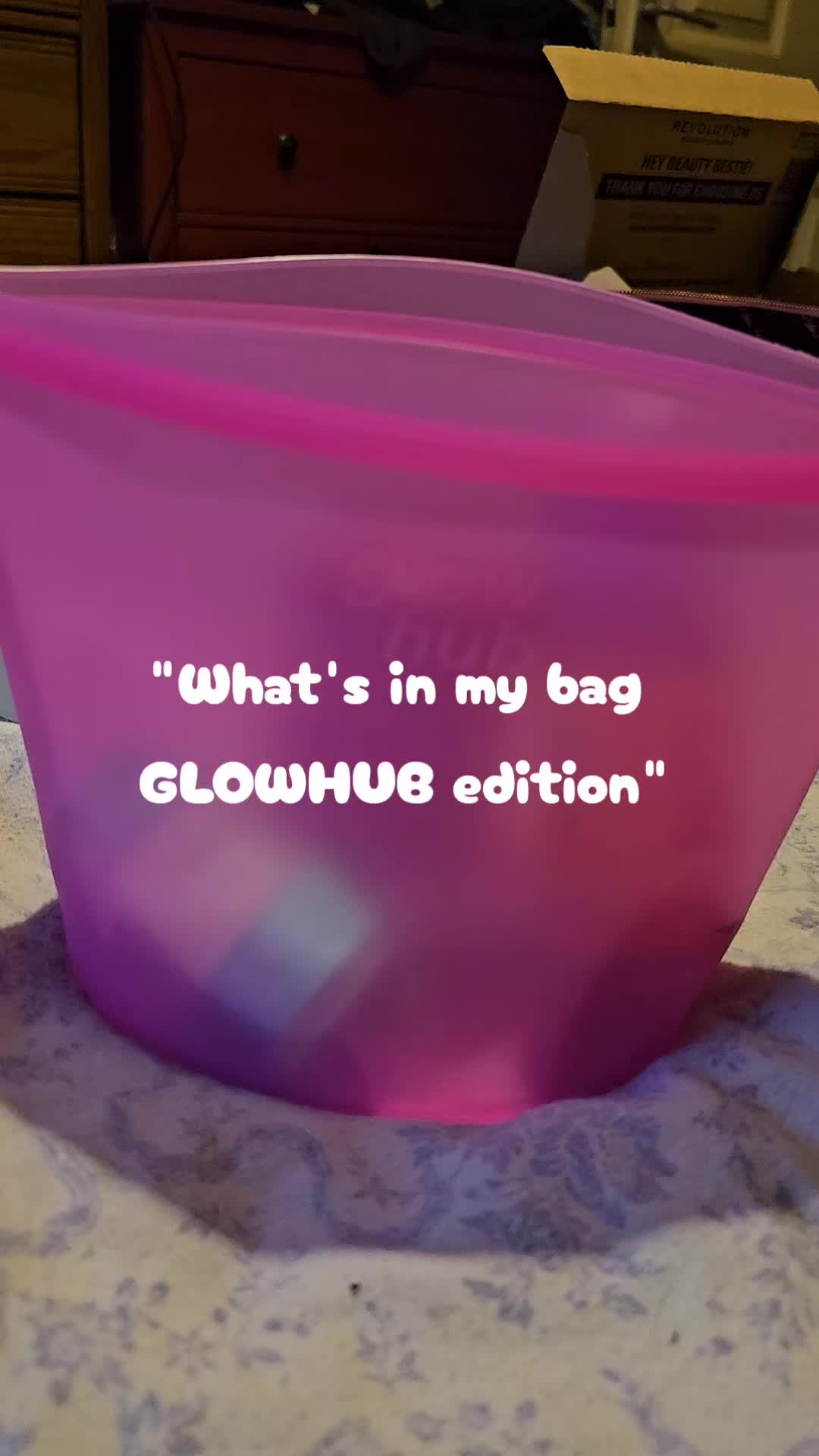 TikTok post by @kerrydeville226 for glow hub. Caption reads: @Glow Hub New Jelly bag available to buy in pink....