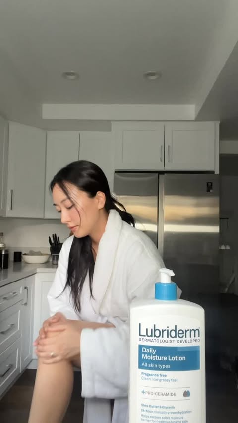 Instagram post by @imshannonwu for Lubriderm. Caption reads: [...] walk! With the colder weather approaching,....