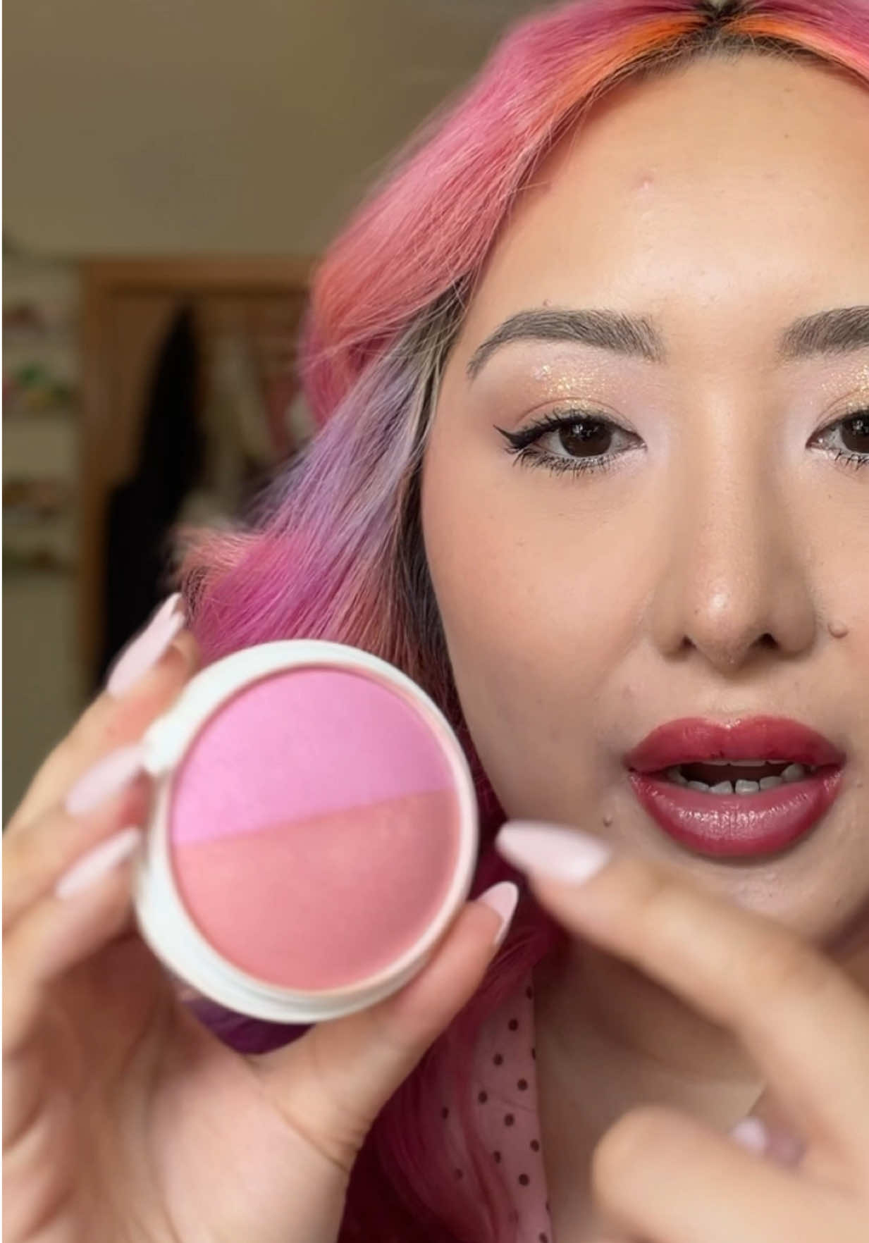 TikTok post by @sammiedinh for DIBS Beauty. Caption reads: @DIBSBEAUTY using the magic sponge technique for....
