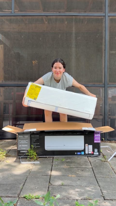 Instagram post by @reneerenovates for TCL USA. Caption reads: Summer without good A/C? I can’t imagine it!....