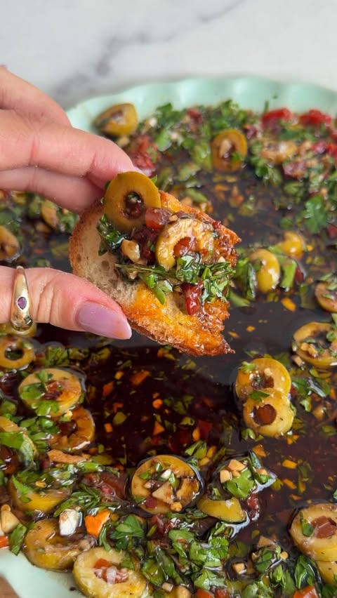 Instagram post by @alexawhatsfordinner for Sam's Club. Caption reads: [...] Pimento Stuffed Manzanilla Olives from....