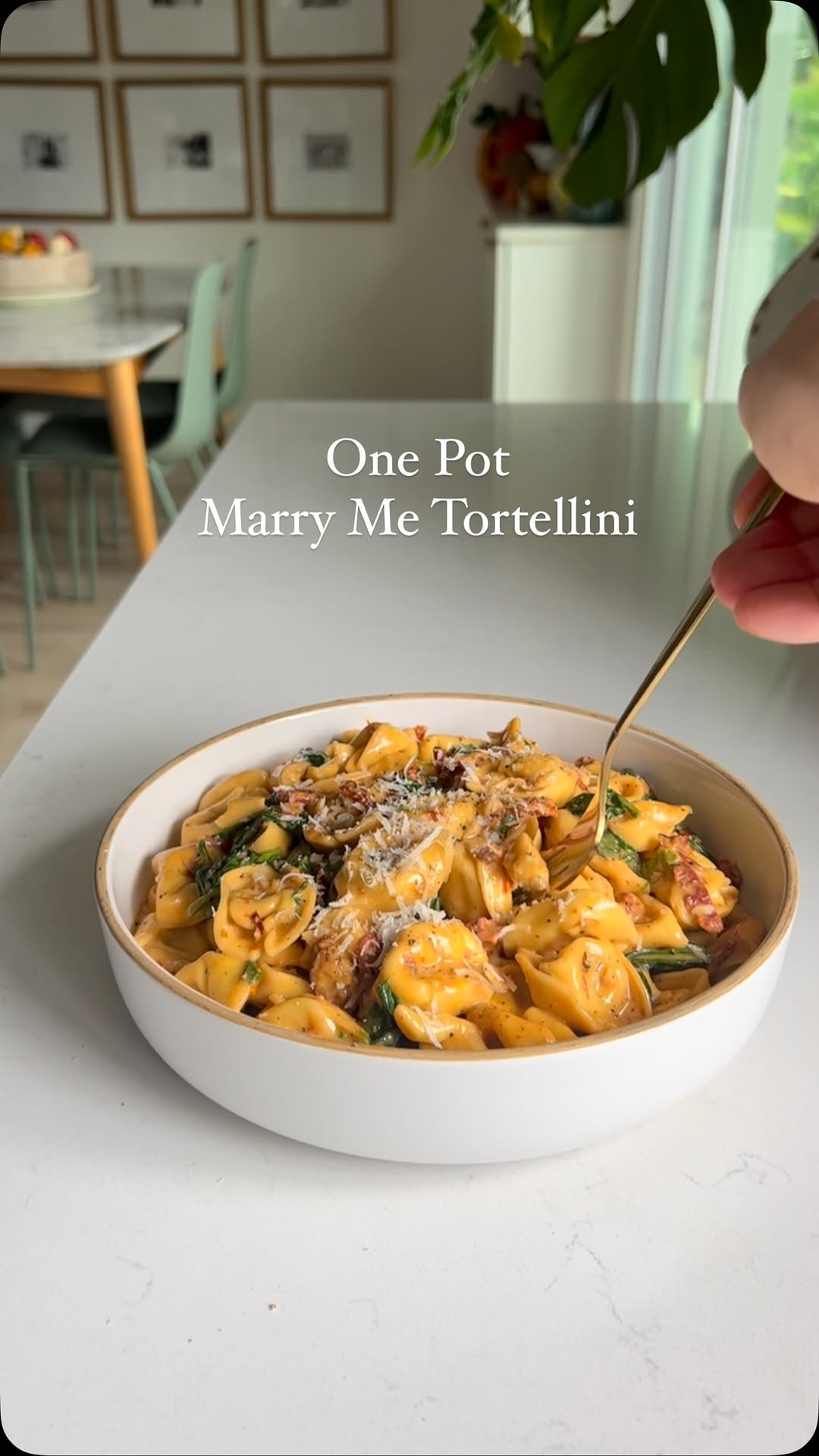 Instagram post by @grilledcheesesocial for Pacific Foods. Caption reads: There’s a reason my viral Marry Me Tortellini has....