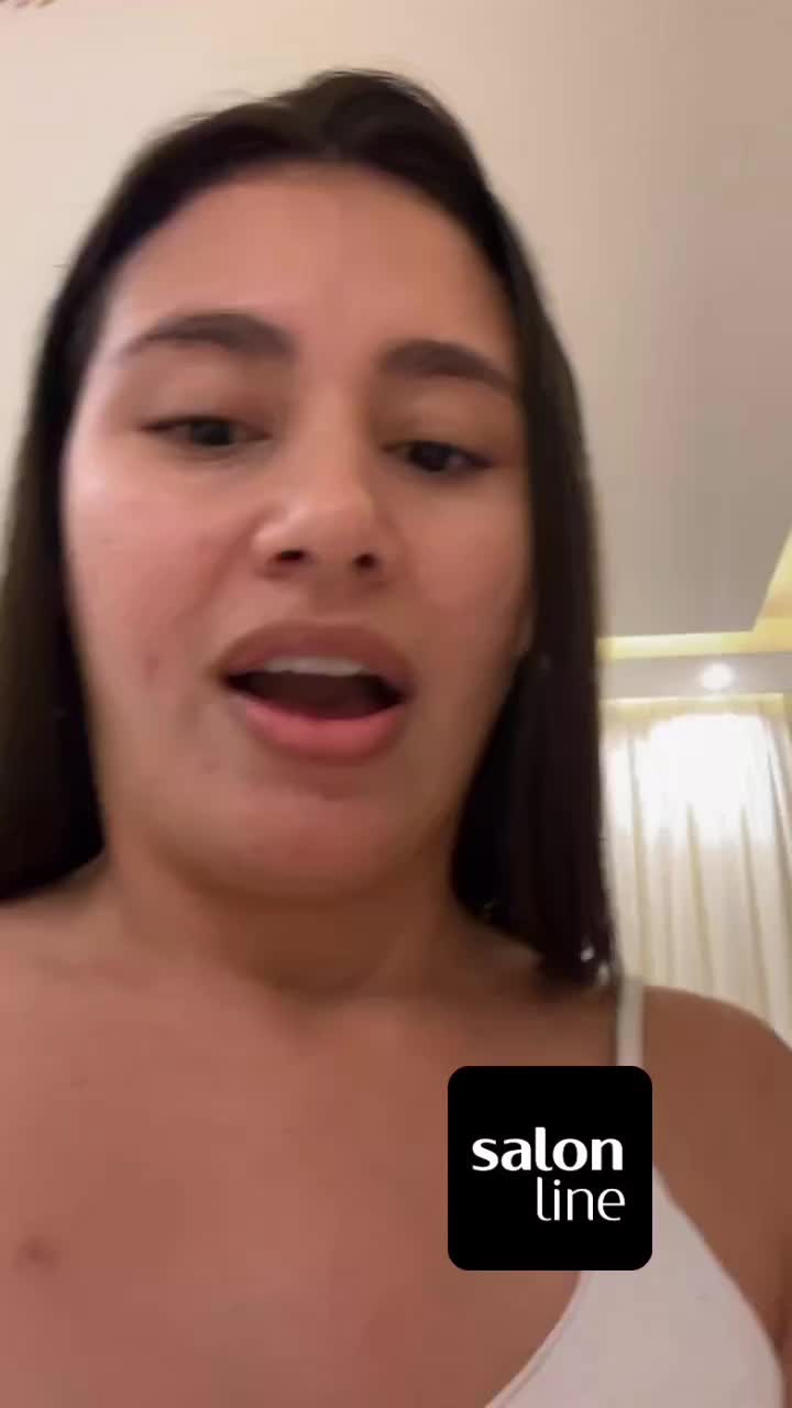 TikTok post by @laryingridoficial2 for Salon Line. Caption reads: #RotinaDeXêrosa @salonlinebrasil .