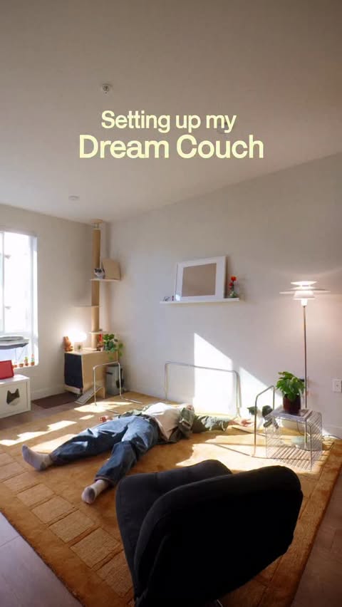 Instagram post by @dbriannguyen for OMHU. Caption reads: new couch who dis @omhu_cph 

AD | #teddysofa #ad....