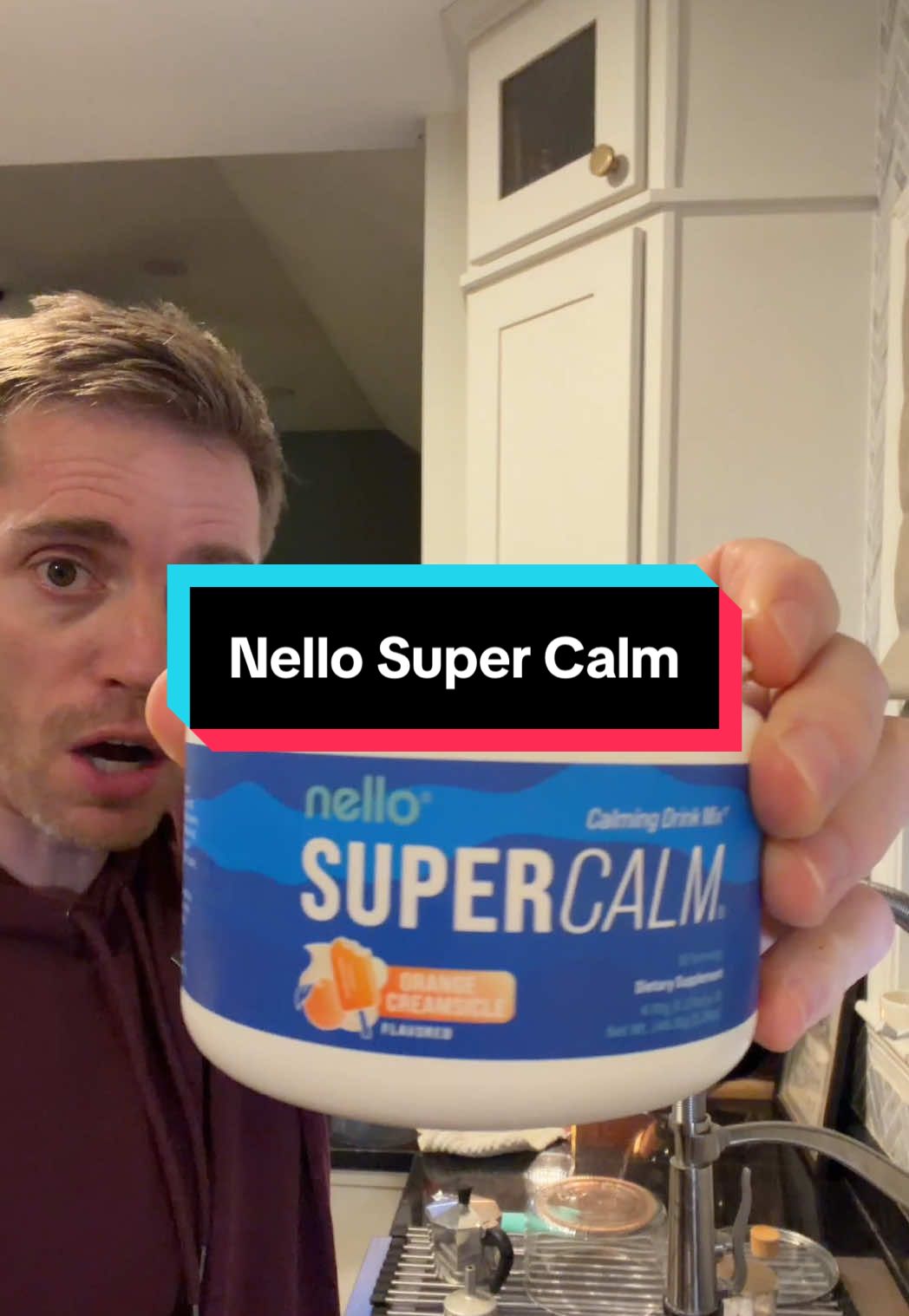 TikTok post by @myfreegym for drinknello. Caption reads: If the stress of the day is keeping you up at....