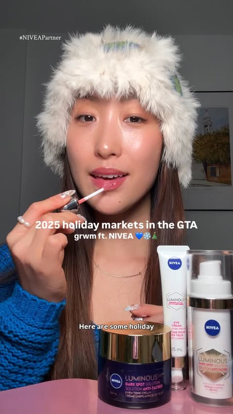 Instagram post by an influencer for NIVEA Canada. Caption reads: [...] the holiday season with the @niveacanada....