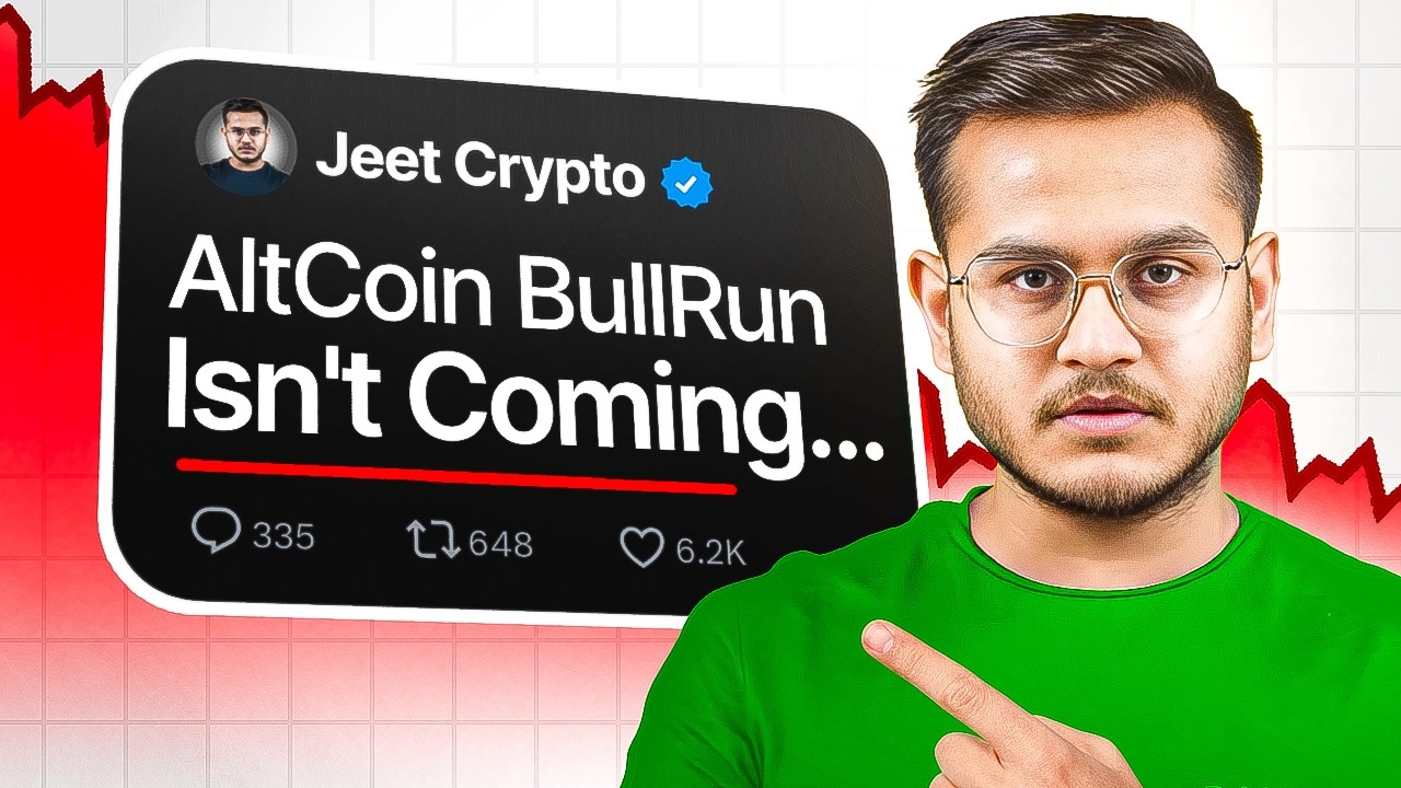 YouTube post by @JeetCrypto for CoinSwitch. Caption reads: Bitcoin Rising While Altcoins Struggle – What’s....