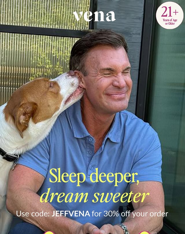 Instagram post by @jljefflewis for Vena CBD. Caption reads: My secret to waking up actually ready for the day?....