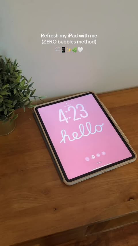 Instagram post by @itsangelicageorges for Paperlike. Caption reads: Love this method - much needed 😌✨ #ipadrefresh....