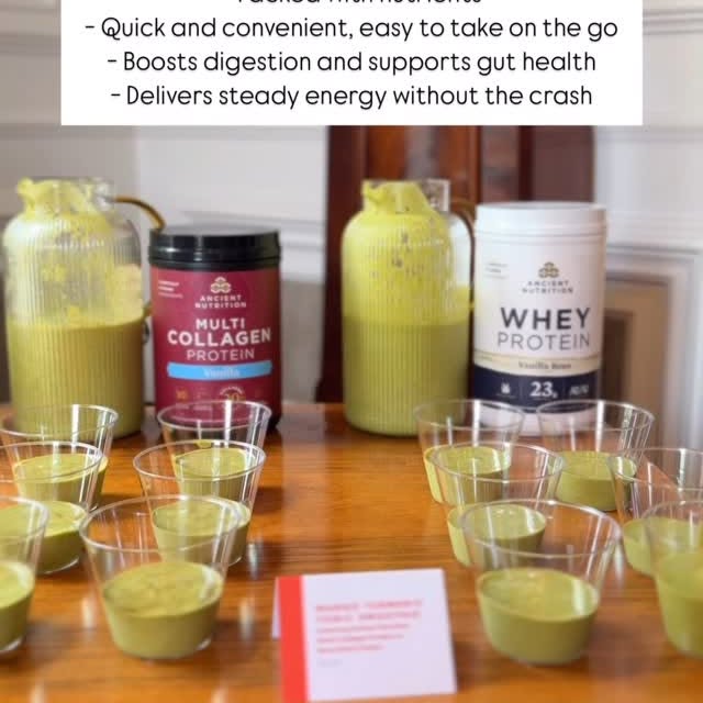 Instagram post by @caraclarknutrition for Ancient Nutrition. Caption reads: Anyone who knows me knows I am a smoothie a day....