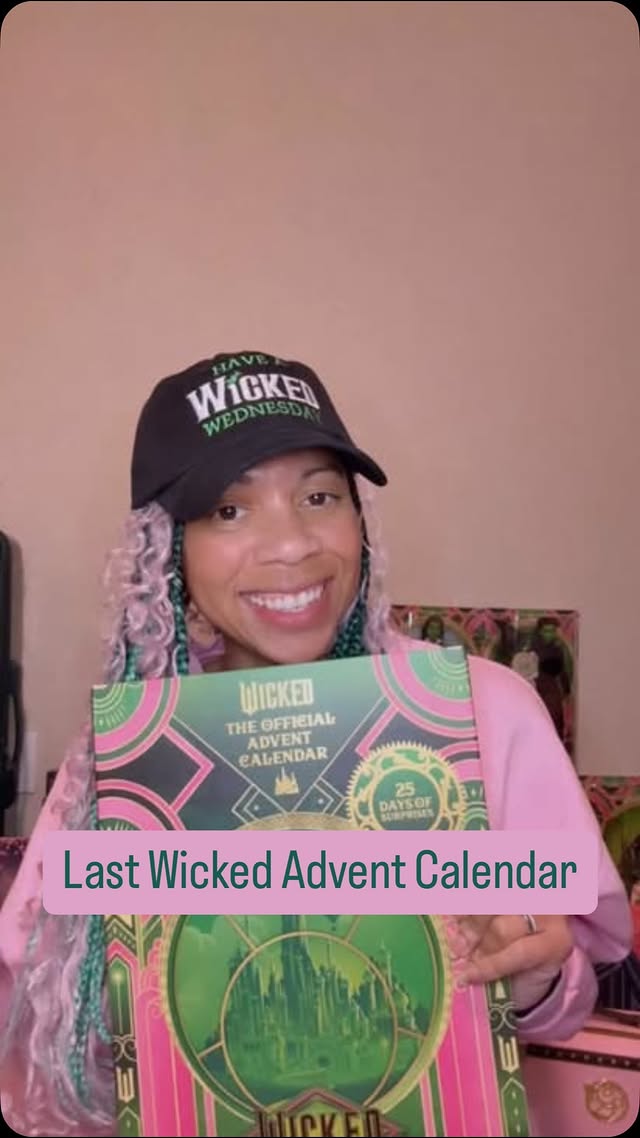 Instagram post by @followtheyellowbrickgirl for Insight Editions. Caption reads: [...] #wicked #adventcalendar #insighteditions....