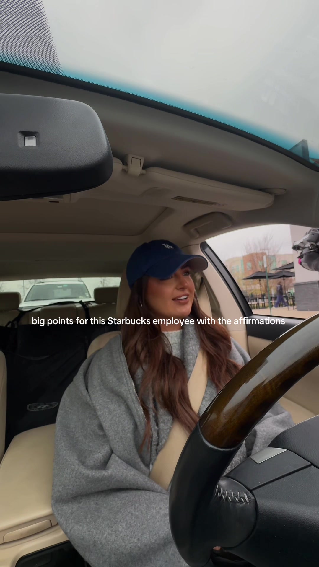 TikTok post by @hopemoquin for Starbucks. Caption reads: love you @Starbucks  #starbucks....