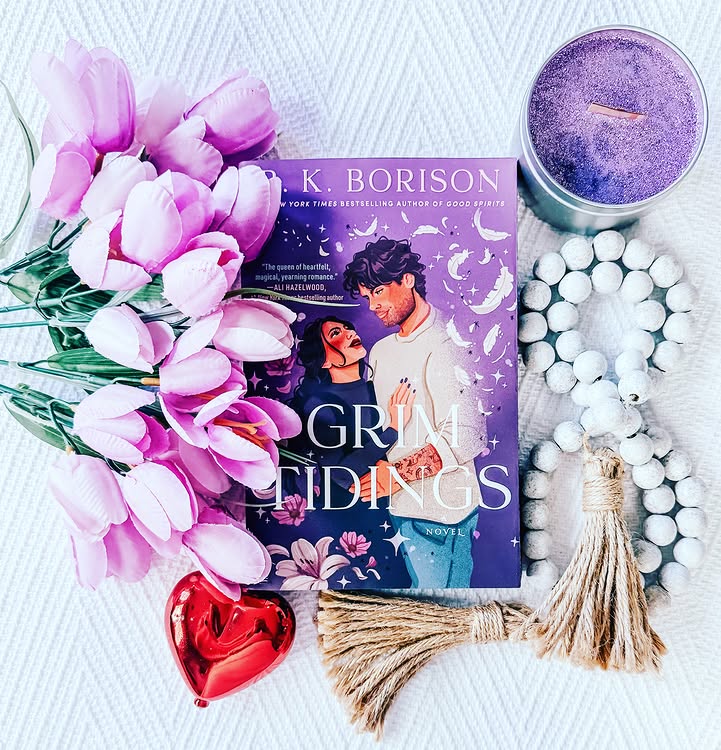 Instagram post by @harlequinjunkie for Avon Books. Caption reads: GRIM TIDINGS surprised me in the best of ways. I....