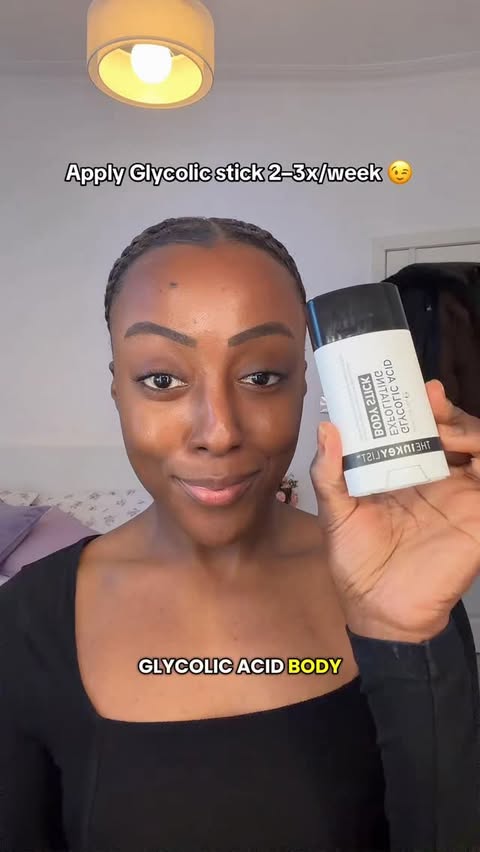 Instagram post by @skincarebysare for Theinkeylist. Caption reads: Using the @theinkeylist Glycolic Acid Stick to....