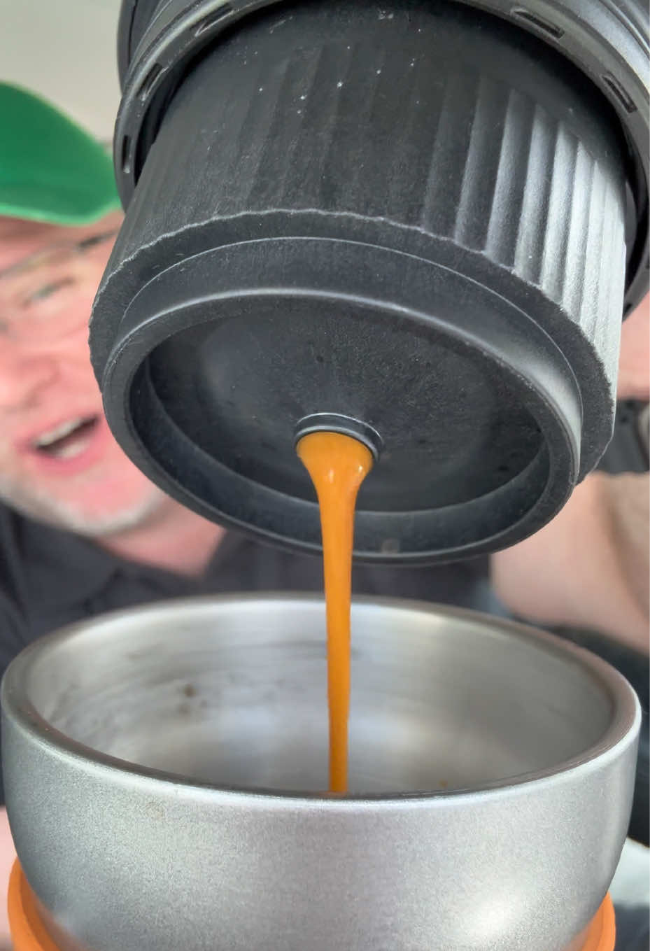 TikTok post by @parkpasstvlive for Fanttik. Caption reads: [...] #TravelCoffeeMaker #CoffeeOnTheGo....