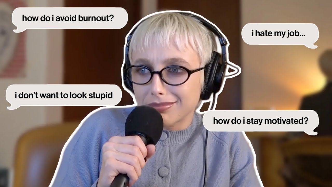 YouTube post by @anythinggoeswithemma for Hotels.com. Caption reads: career confusion, advice session.