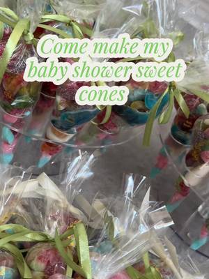 TikTok post by @itskaitlynw1 for SoSweet. Caption reads: [...] my own baby shower sweet cones using....