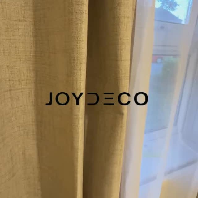 Instagram post by @emilyworld10 for Joydeco. Caption reads: [...] added these stunning curtains from JoyDeco....