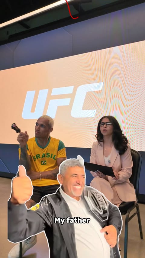 Instagram post by @rwtpshow for UFC. Caption reads: [...] the belt with him. #charlesoliveira....