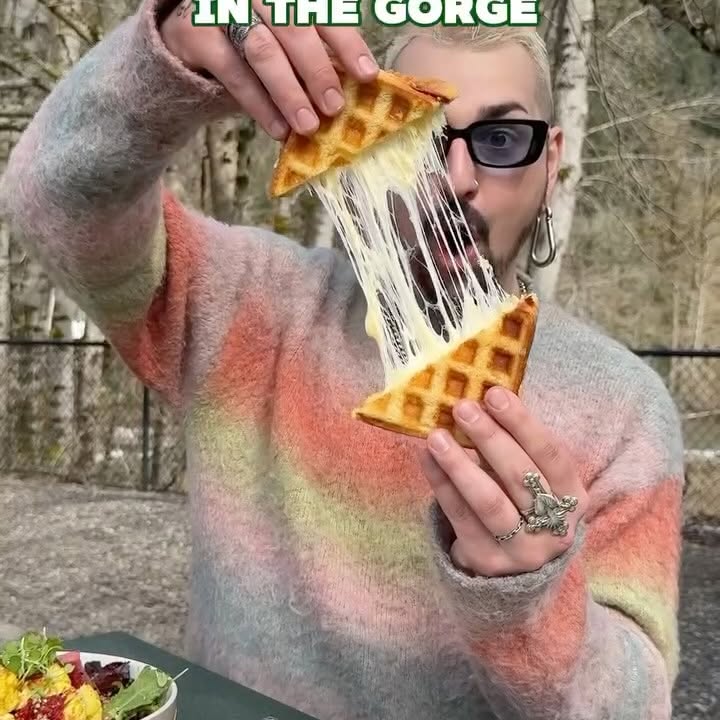 Instagram post by @sloppyjopdx for Travel Oregon. Caption reads: Take in the views of the Columbia River Gorge,....