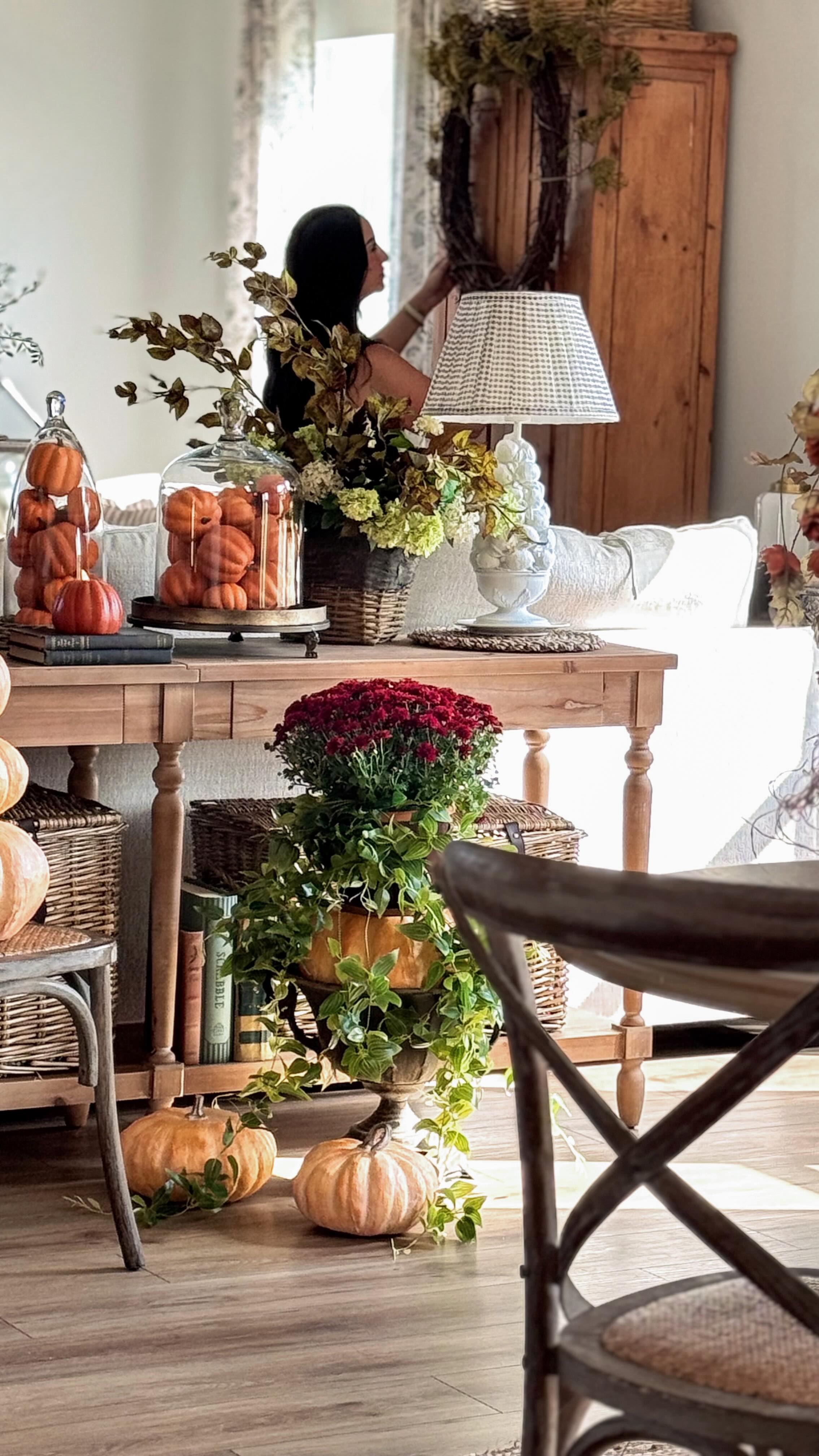 Instagram post by @krystlemarienickels for Cottages & Bungalows Magazine. Caption reads: You know how much I love gardening & I try to....