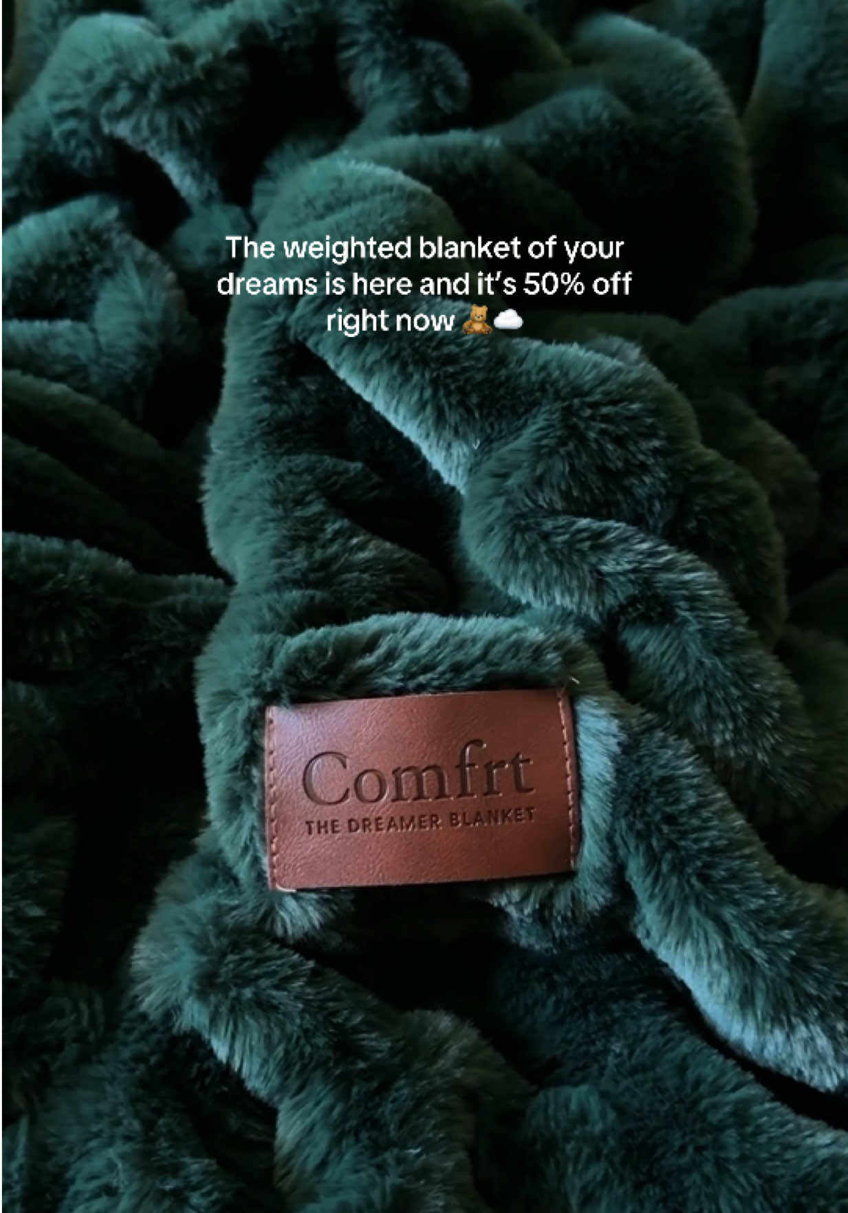 TikTok post by @tanyaasurjan for Comfrt. Caption reads: [...] it’s 50% off right now 🧸☁️ @Comfrt #comfrt....