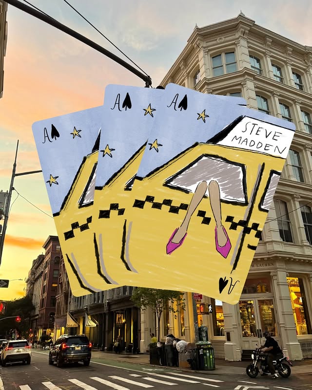 Instagram post by @sundayonbowery for Steve Madden. Caption reads: It’s autumn 1998. You’re meeting your friends for....