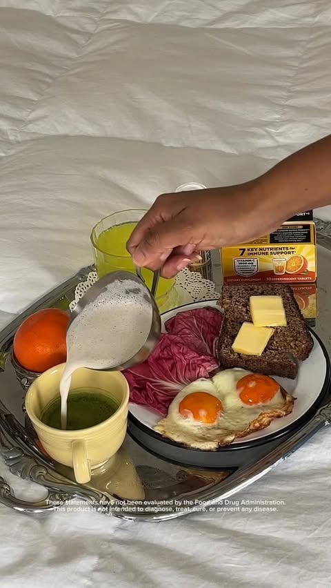 Instagram post by @aiyana__gabrielle for Airborne. Caption reads: #Ad Starting the day off right with @airborne_us,....