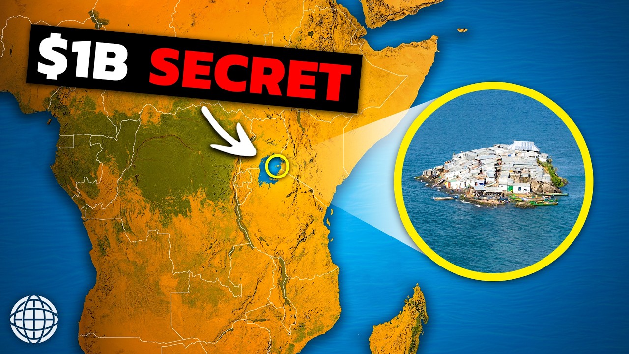 YouTube post by @GeographyByGeoff for Freepik Contributor. Caption reads: The Tiny African Island Worth a Billion Dollars.