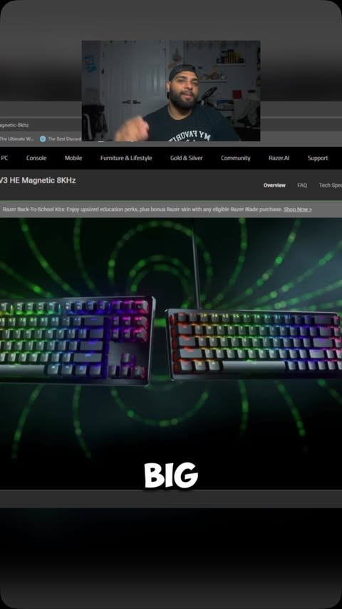Instagram post by @bigmoliftss for Razer. Caption reads: [...] now!! | @bigmoliftss Thank you to @razer for....